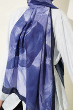 Modern Floral Desen Bambu Kraş Şal