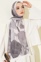 Modern Floral Desen Bambu Kraş Şal