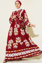 Motif Desen Hakim Yaka Elbise