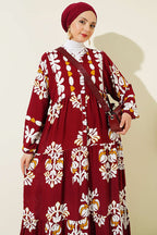 Motif Desen Hakim Yaka Elbise