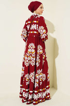Motif Desen Hakim Yaka Elbise