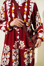 Motif Desen Hakim Yaka Elbise
