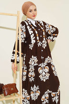 Motif Desen Hakim Yaka Elbise