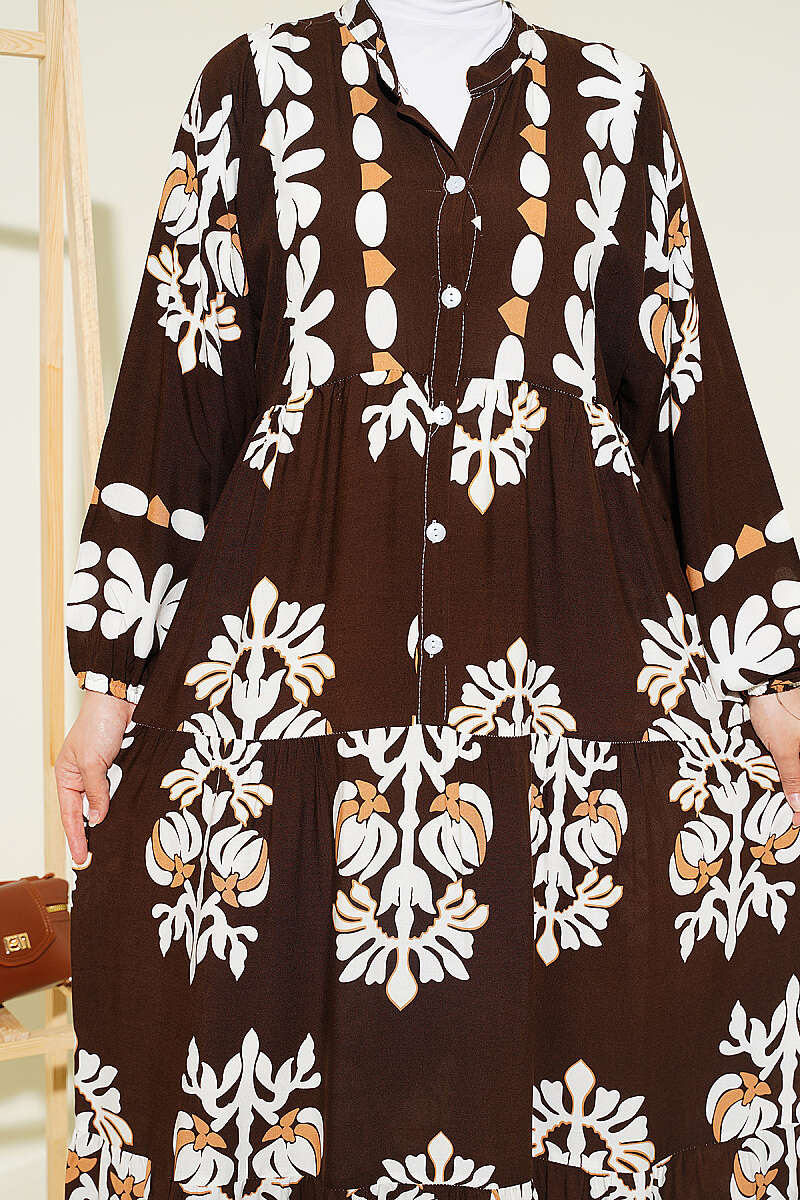 Motif Desen Hakim Yaka Elbise
