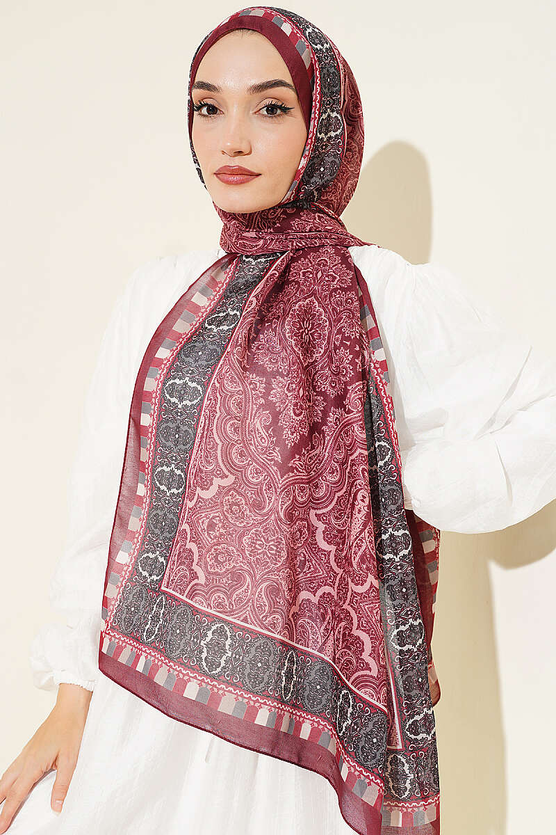 Motif Desenli Soft Şal