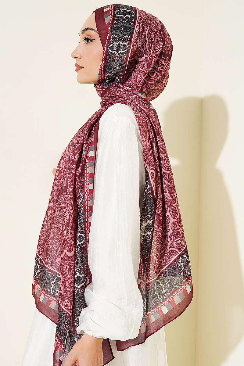 Motif Desenli Soft Şal