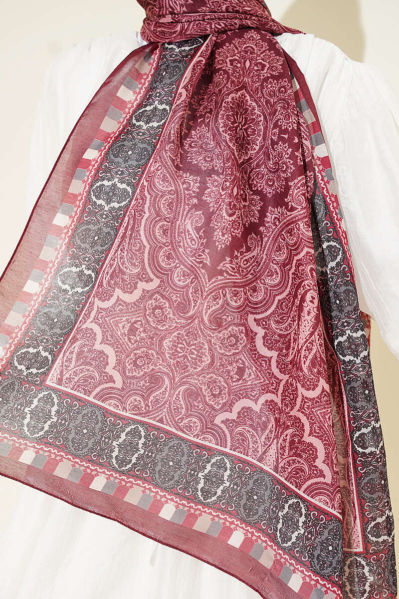 Motif Desenli Soft Şal