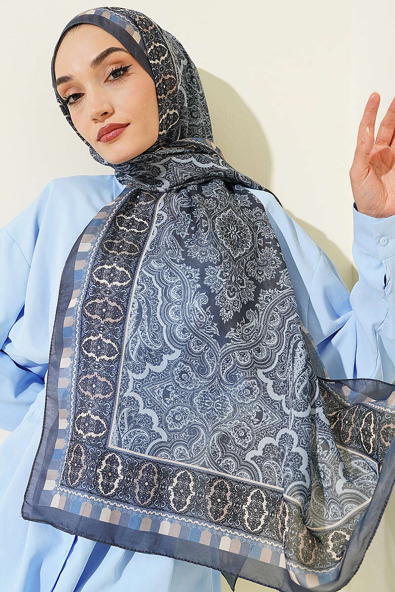 Motif Desenli Soft Şal