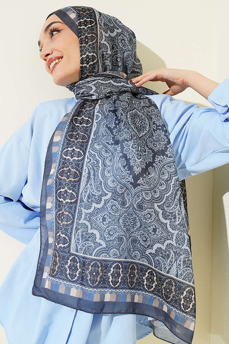 Motif Desenli Soft Şal