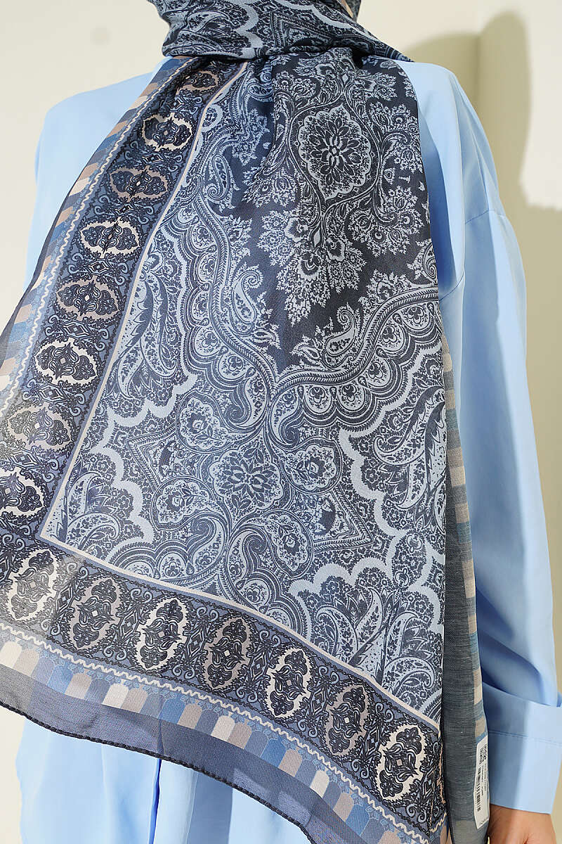 Motif Desenli Soft Şal