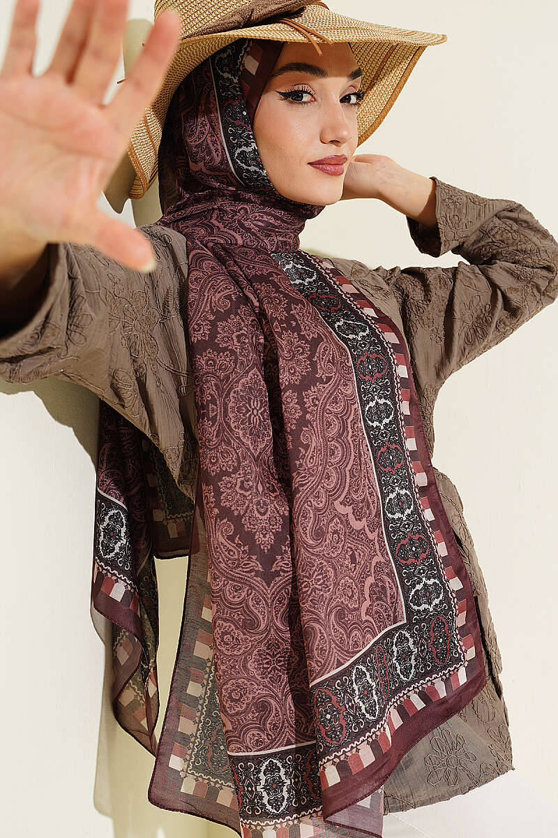 Motif Desenli Soft Şal