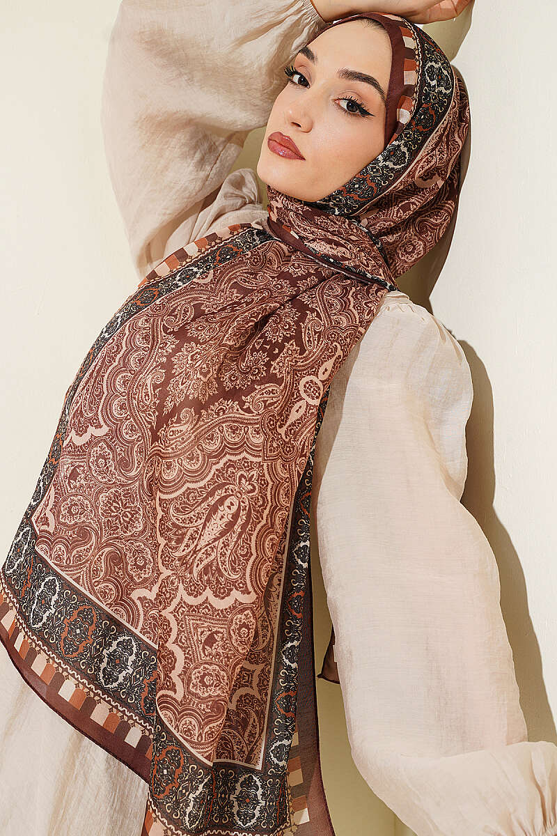Motif Desenli Soft Şal