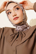 Motifli Flamu Cotton Eşarp