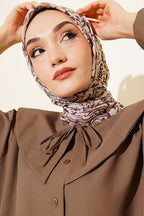 Motifli Flamu Cotton Eşarp