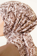 Motifli Flamu Cotton Eşarp