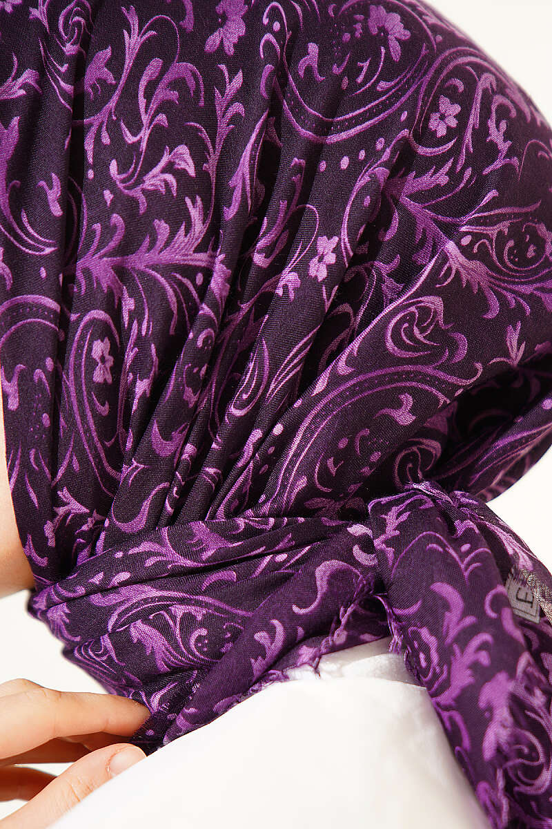 Motifli Flamu Cotton Eşarp