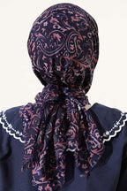 Motifli Flamu Cotton Eşarp