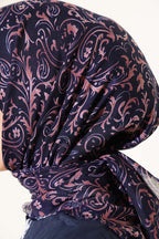 Motifli Flamu Cotton Eşarp