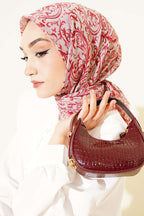 Motifli Flamu Cotton Eşarp