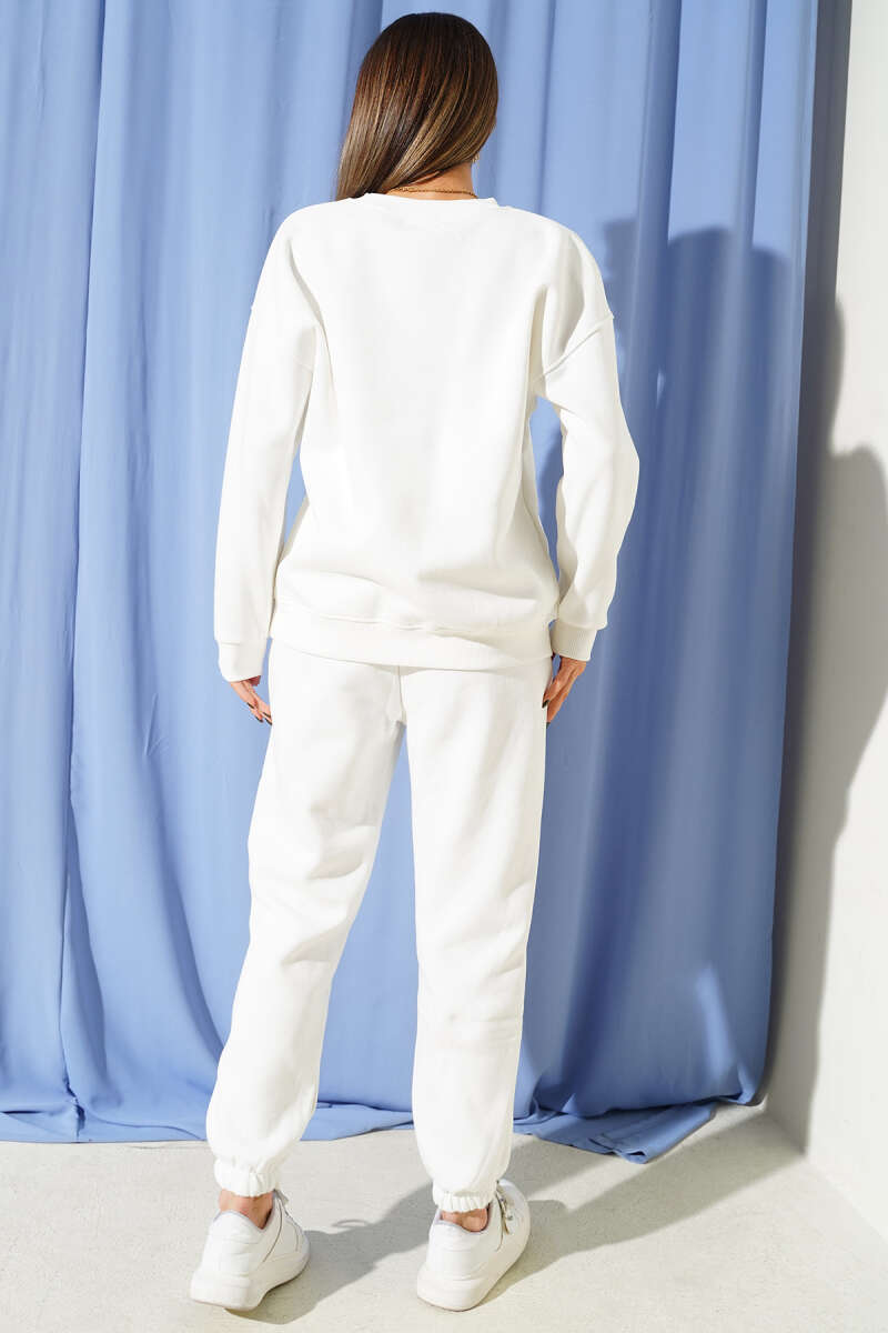 Nakış Detaylı Üç İplik Sweatshirt