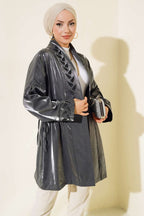 Nakış İşlemeli Parlak Kimono