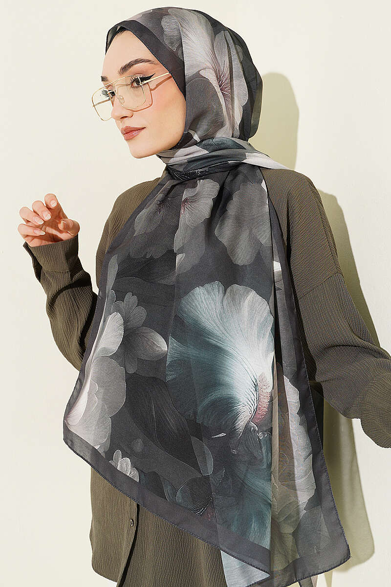 Nergis Desenli Soft Şal