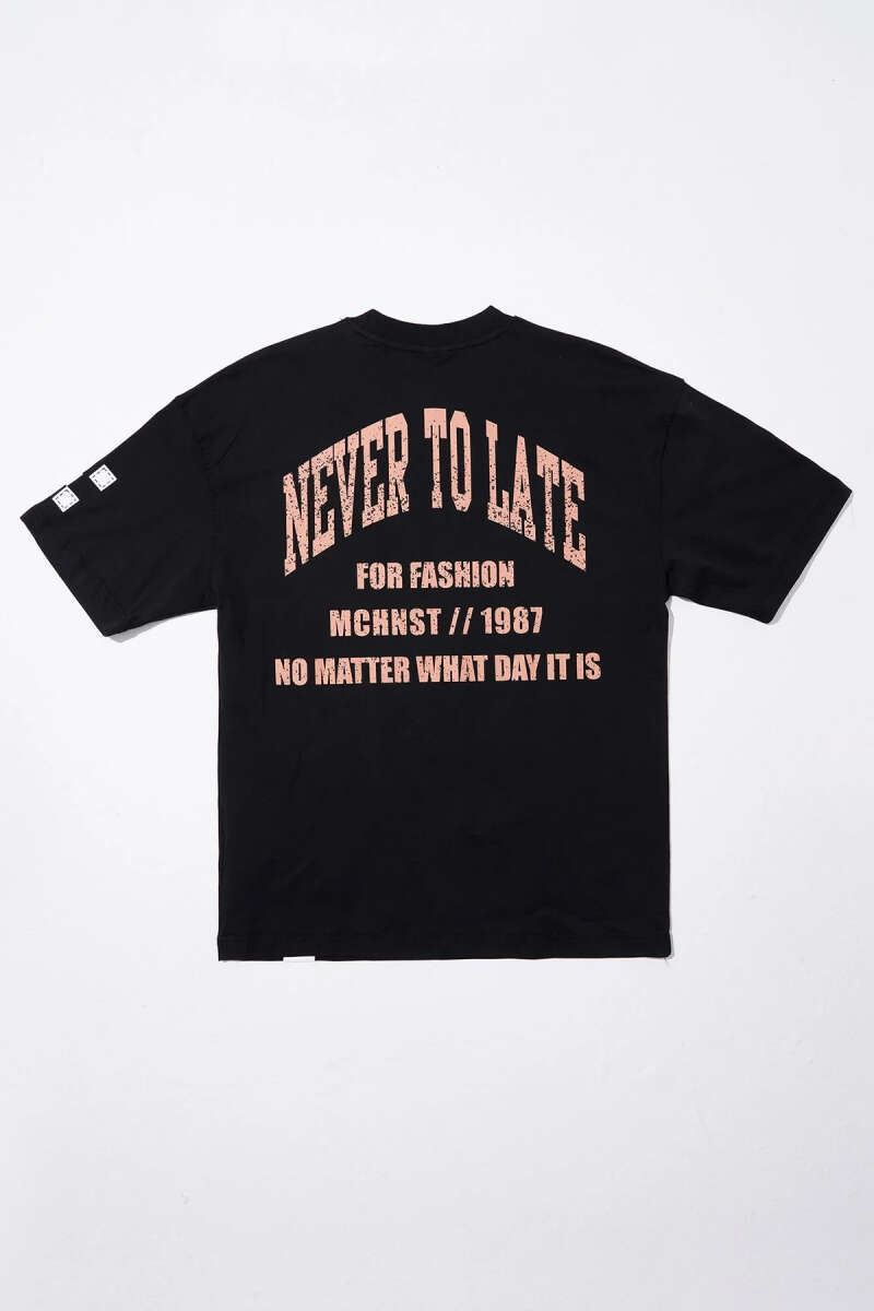 Never Baskılı Erkek T-shirt