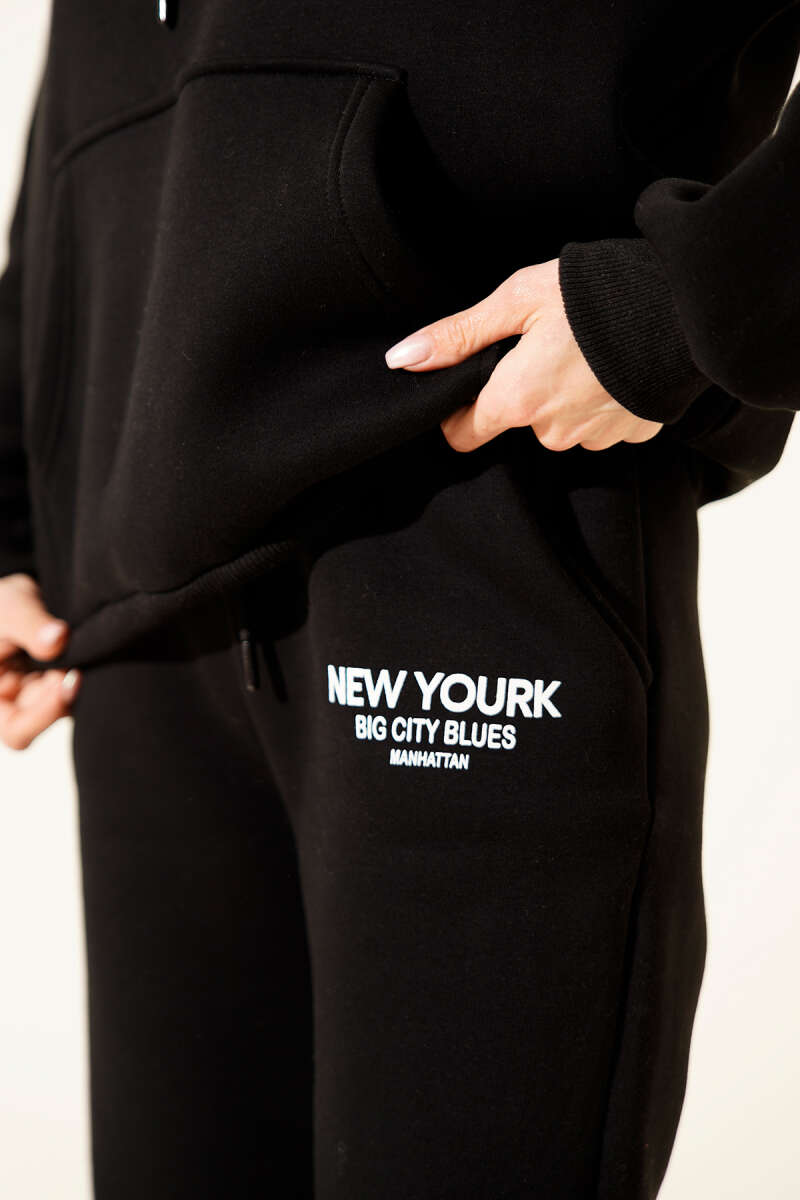 Nyc Baskılı Üç İplik Sweat İkili Takım