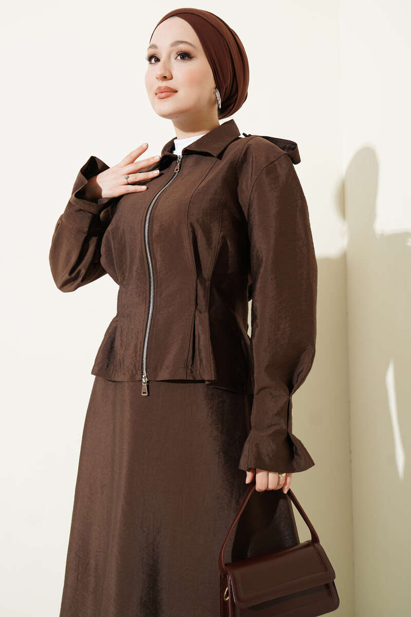 Omuz Apoletli Bel Pensli Etekli Takım