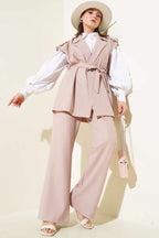 Schulter Schulterklappen Gürtelweste Double Suit