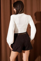Shirred Shoulder Blouse