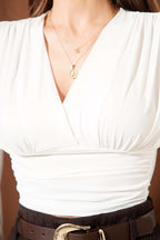 Shirred Shoulder Blouse