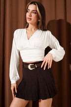 Shirred Shoulder Blouse