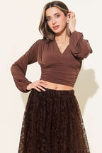 Shirred Shoulder Blouse
