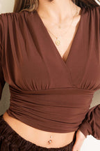 Shirred Shoulder Blouse