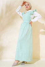 Omuz Fırfırlı İkili Takım Elbise