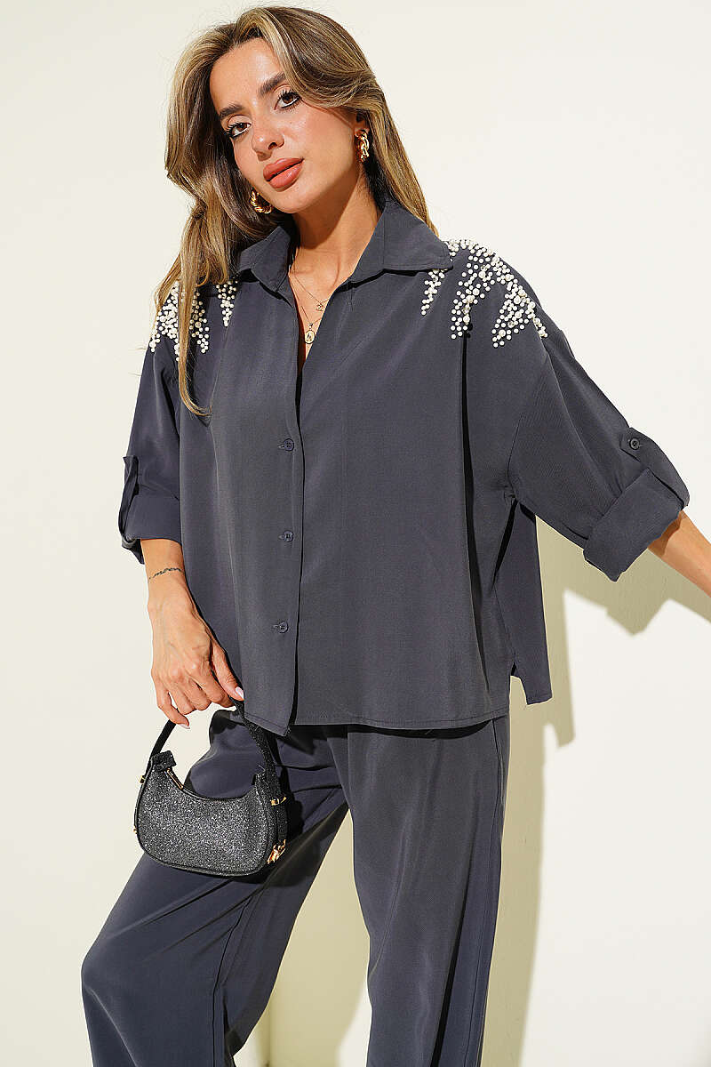 Omuz İncili Fakir Kol Modal İkili Takım