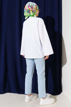 Önden Bağlama Detaylı Terikoton Kimono