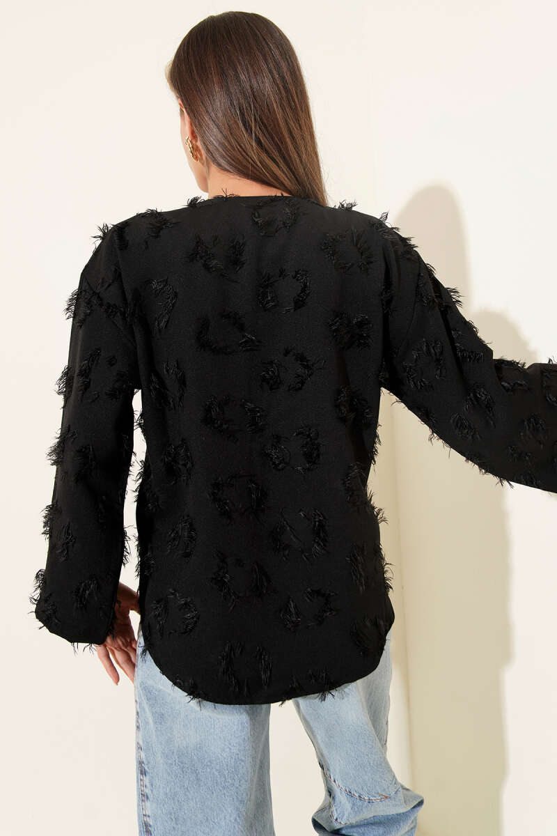 Önden Bağlamalı Püsküllü Kimono