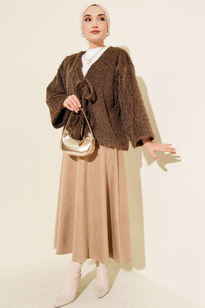 Önü Bağcıklı Sakallı Kısa Kimono