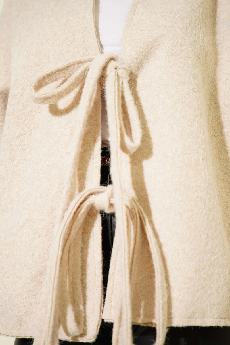 Önü Bağlamalı Kaşe Kimono