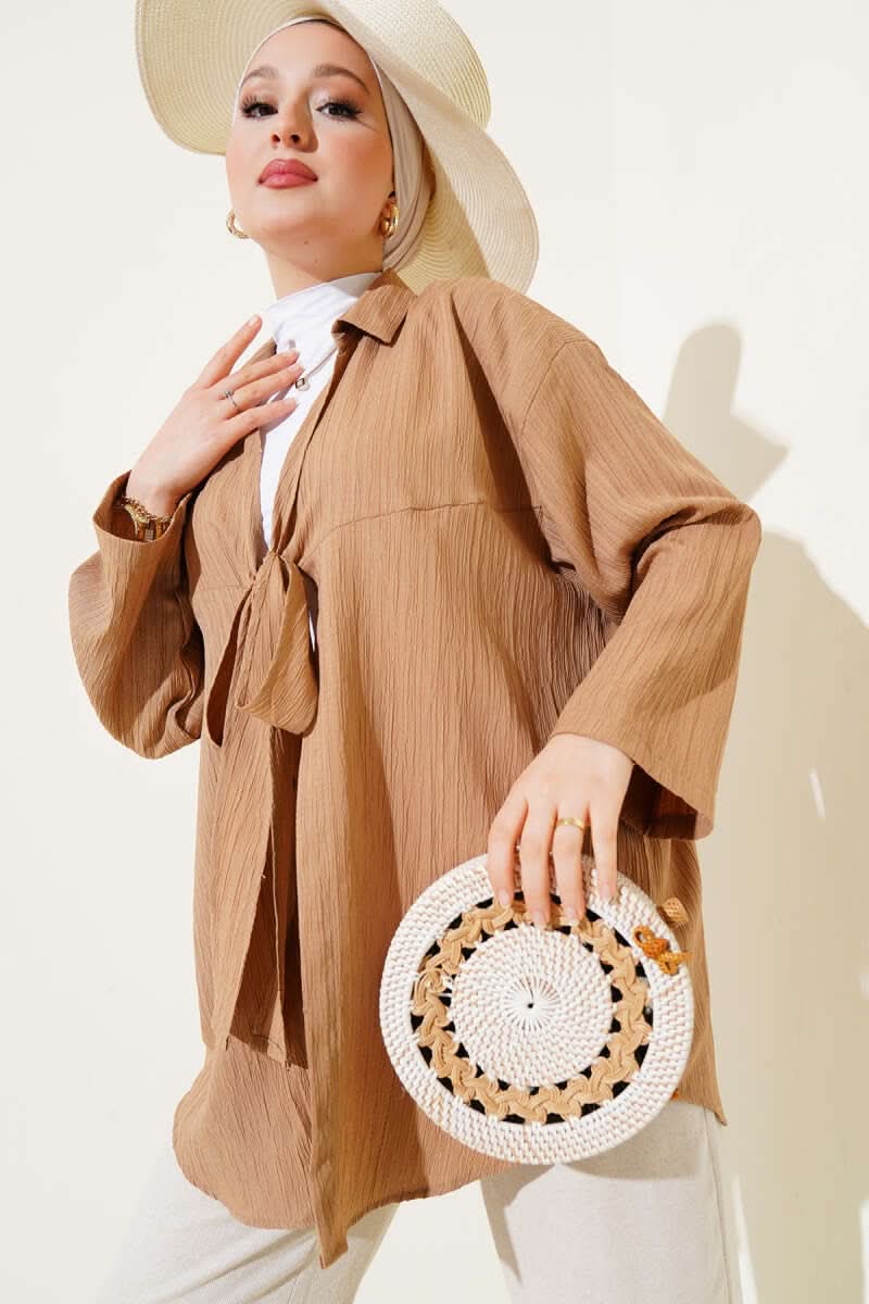 Önü Bağlamalı Krinkıl Kimono