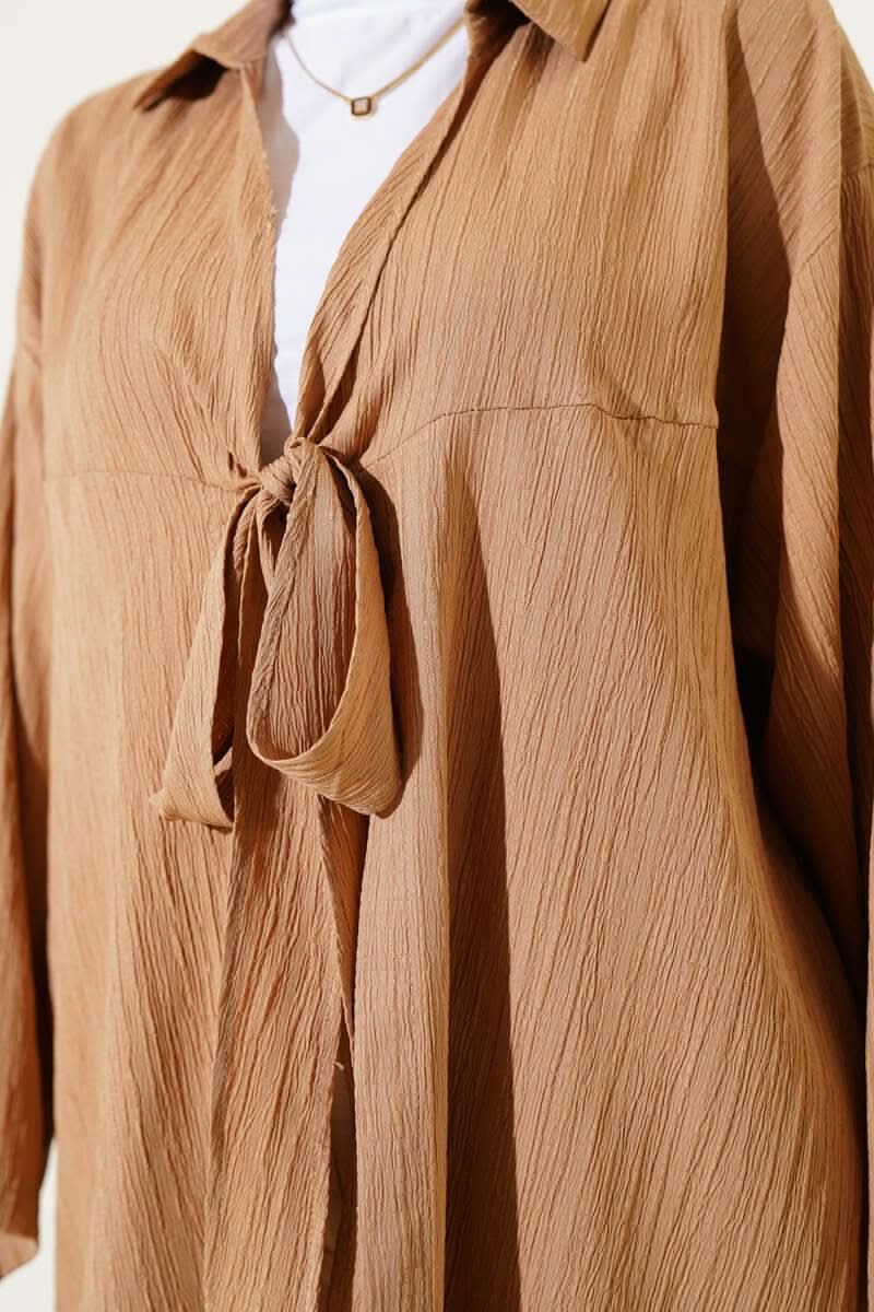 Önü Bağlamalı Krinkıl Kimono