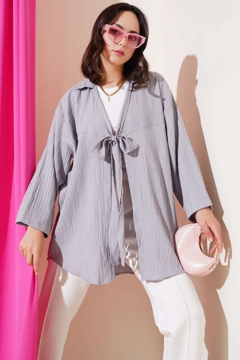 Front Krawatte Front Crinkle Kimono
