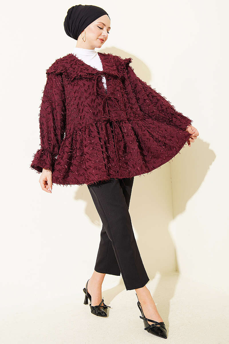 Önü Bağlamalı Püsküllü Kimono