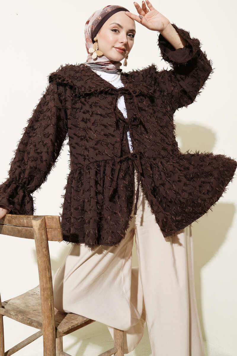 Önü Bağlamalı Püsküllü Kimono