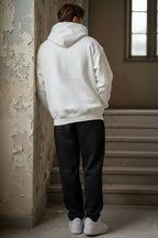 Printed Hoodie Three Yarn Men's Cardigan