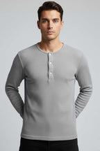 Önü Çıtçıtlı Waffle Sweatshirt