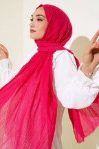 Organik Bambu Kraş Şal Fuşya -79