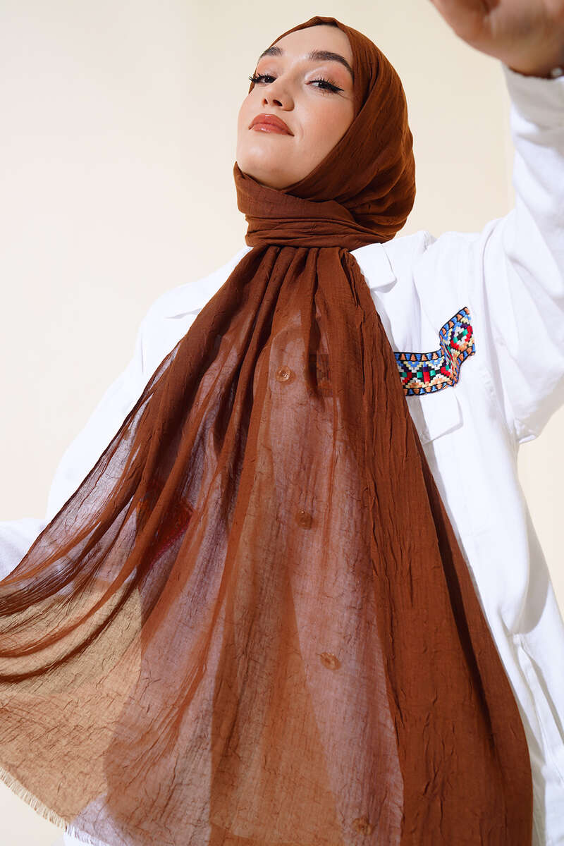 Organik Bambu Kraş Şal  -11